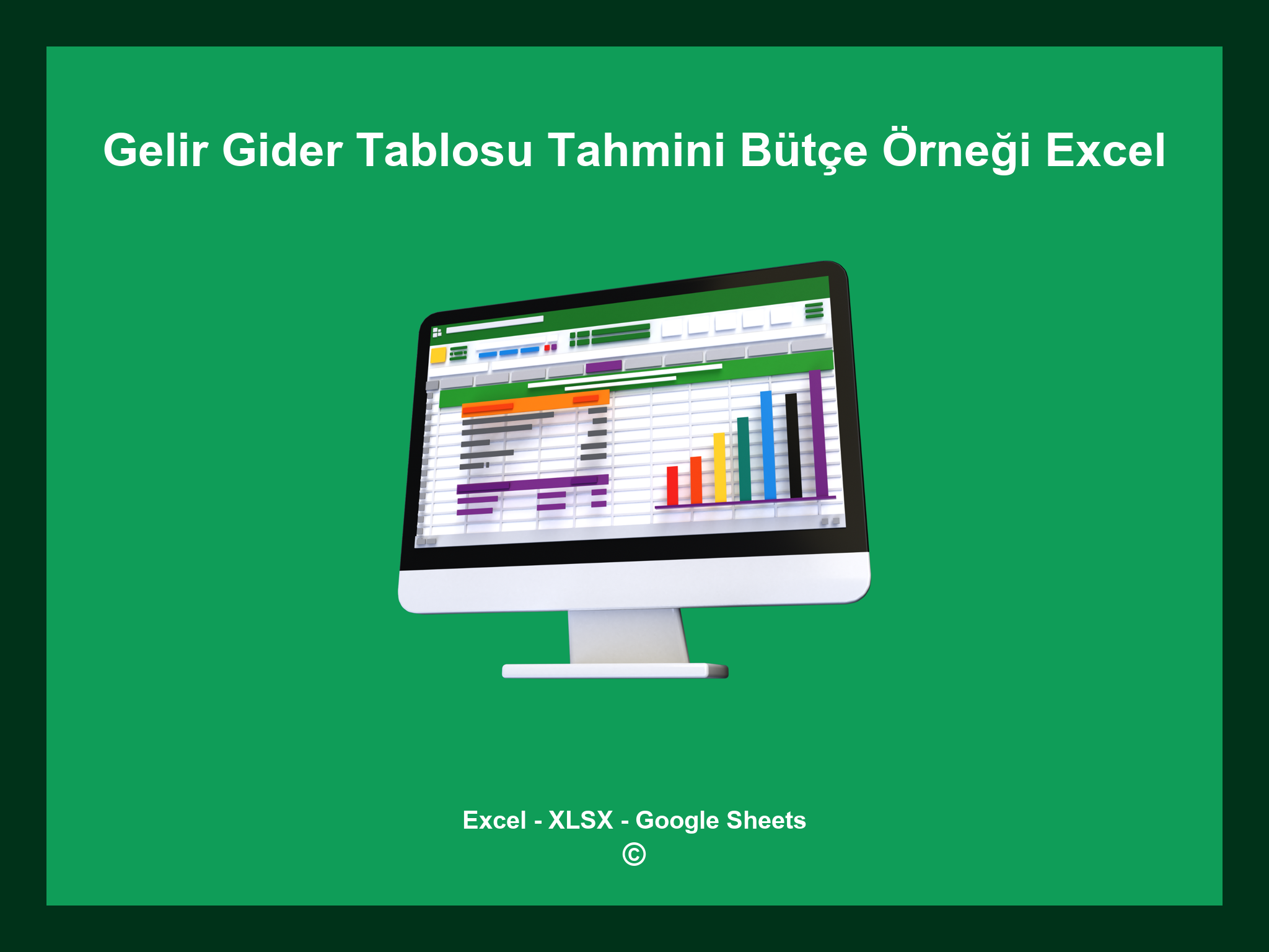 Gelir Gider Tablosu Tahmini Bütçe Örneği Excel
